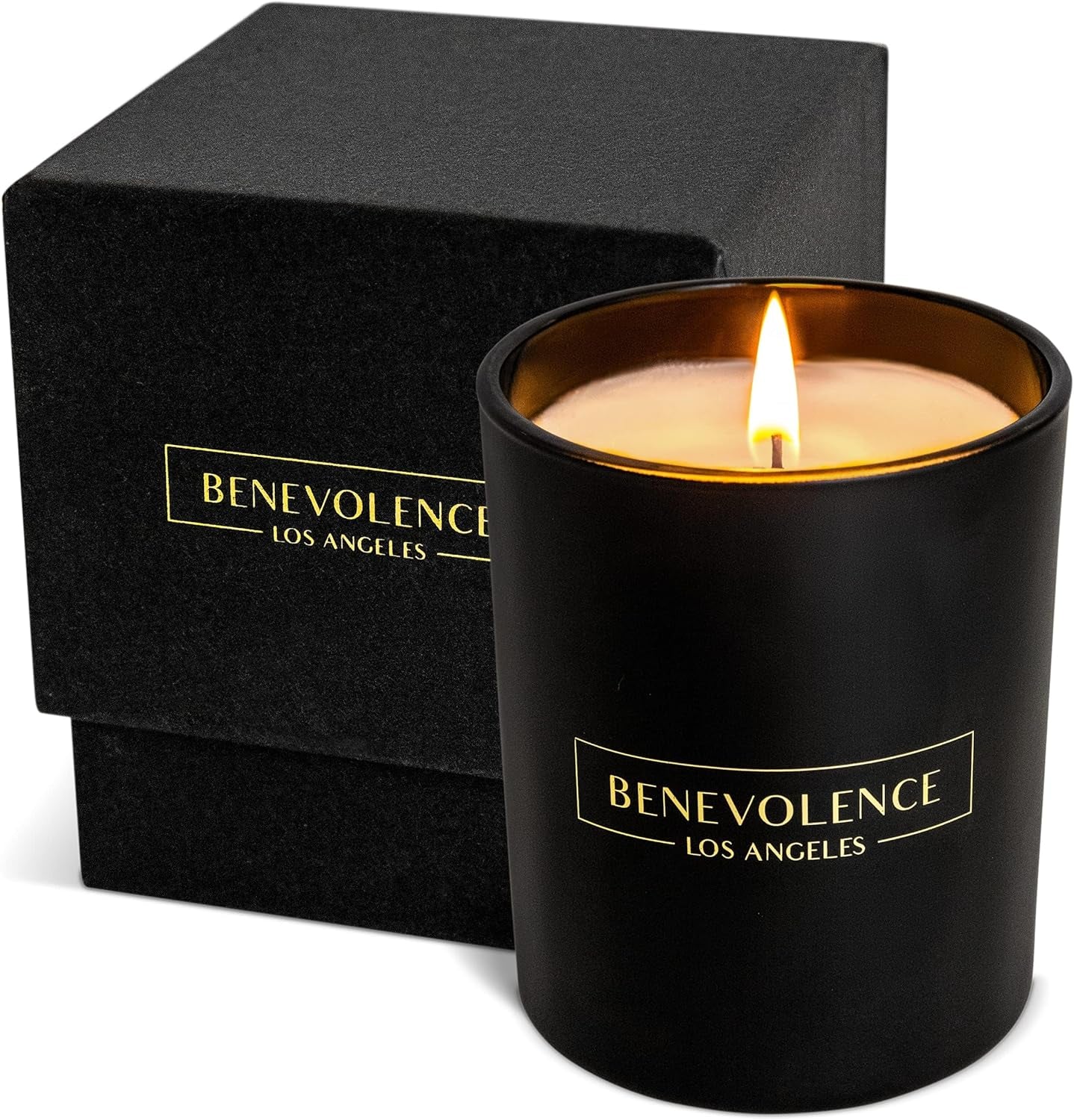 Benevolence Candles Bergamot & Jasmine Scented Candle | 8 Oz Scented Candles for Home Scented | Natural Soy Candles for Men | 45 Hour Burn Christmas Candles Scented | Fall Candles Set | Jasmine Candle